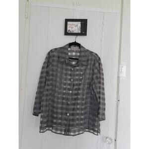 Emil Rutenberg Button Linen Blouse - Size XL